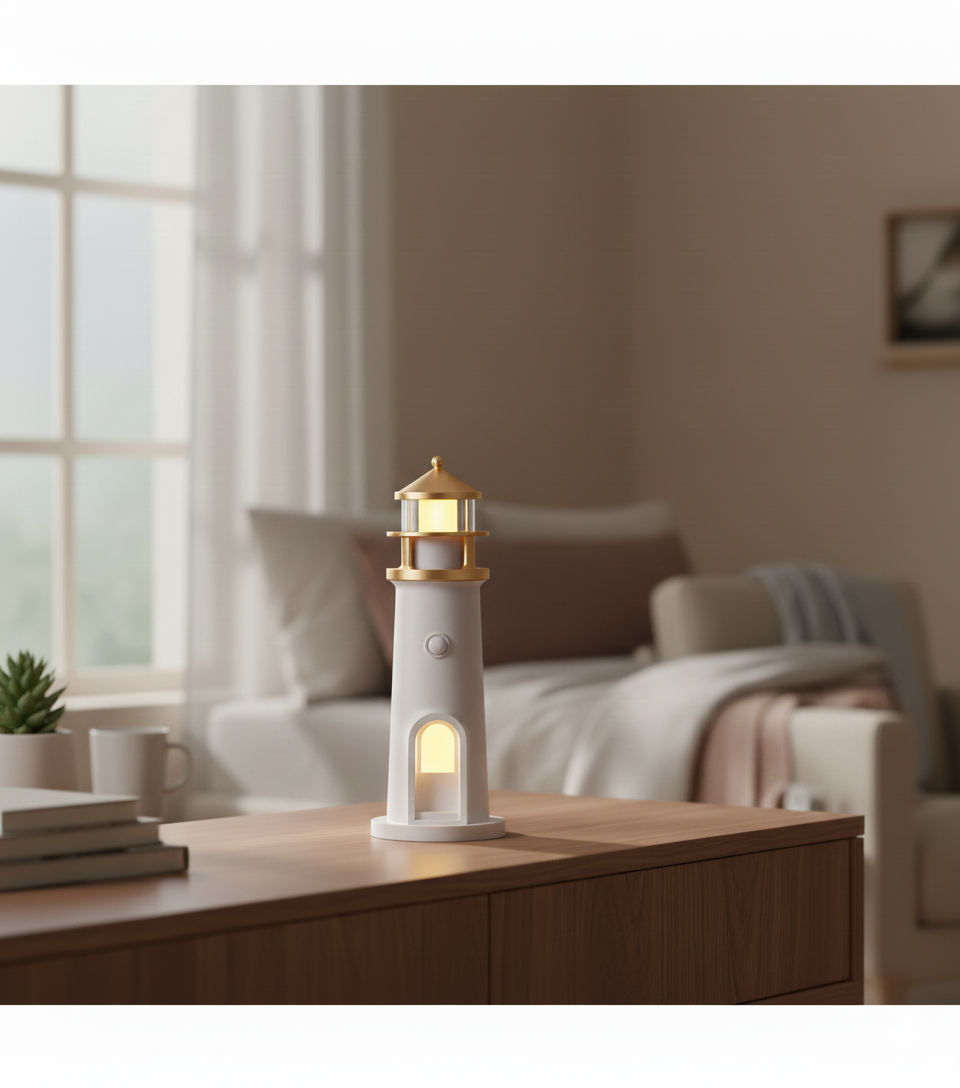 Moon Lamp Projector Night Light, Lighthouse Decor Night Light, Moon Light Galaxy Projector Lamp, Music Motion Sensor Moonlight Lamp. -  Rechargeable LED Aesthetic Table Lamp Xmas Birthday Gifts*