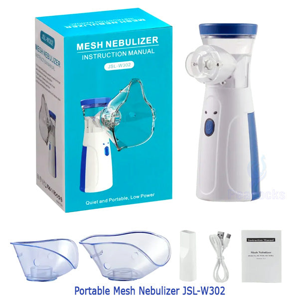 Ultra-Quiet Portable Mesh Portable Mesh Nebulizer, Effective for Cough, Asthma Silent and Compact Nebulizer Machine for Adult and Kids, Wireless Vaporizer Machine With Respiratory Mask
